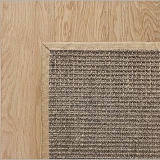 Heavy Ribbed Granite Sisal with Hessian Border 4.0(L) x 3.5(W)